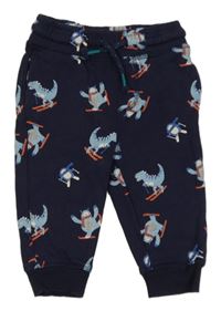 Tmavomodré tepláky s diny a příšerkami Mothercare