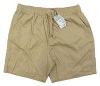 Nové - Béžové plátěné kraťasy Primark
