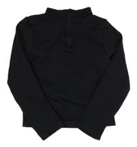Černá sportovní crop mikina Primark