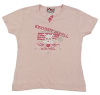 Světlerůžové tričko s lebkou Hot&Spicy