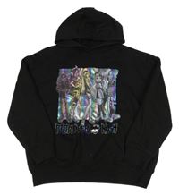 Černá oversize mikina s monster High a kapucí PRIMARK