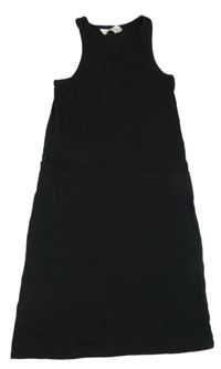Černé žebrované šaty H&M