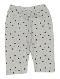 Bílé puntíkaté tepláky 