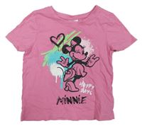 Růžové tričko s Minnie PRIMARK