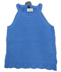 Nové - Modrý pletený top se vzorem F&F