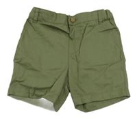 Khaki plátěné kraťasy PRIMARK