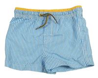 Modro-bílé pruhované plážové kraťasy C&A
