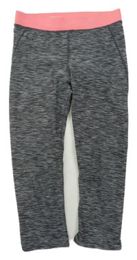 Tmavošedé melírované sportovní capri legíny H&M