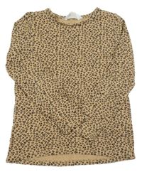 Béžovo-černé vzorované triko H&M
