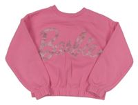 Růžová crop mikina s logem Barbie
