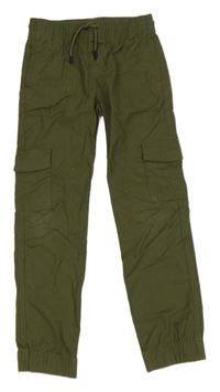 Khaki cargo cuff plátěné kalhoty Denim Co.
