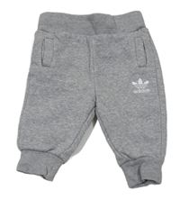 Šedé melírované tepláky s logem Adidas