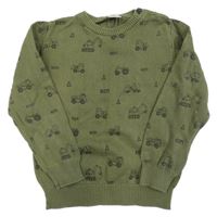Khaki svetr s bagry LC Waikiki