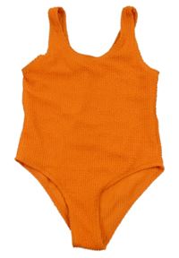 Oranžové žabičkové jednodílné plavky 