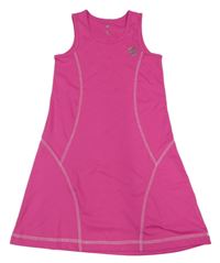 Neonově růžové sportovní šaty s potiskem 