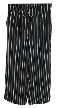 Dámské černo-bílé pruhované culottes kalhoty Amisu 