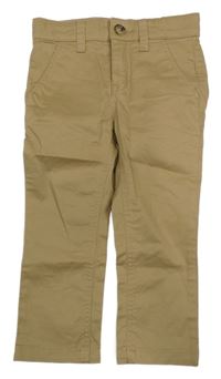 Béžové plátěné chino kalhoty Benetton