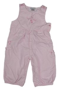 Světlerůžové kostkované cargo capri laclové podšité kalhoty s nápisy a srdíčky KRIS X KIDS