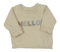 Béžová mikina s nápisem H&M
