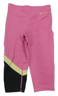 Růžovo-černé sportovní capri legíny Tchibo