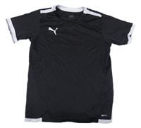 Černé sportovní funkční tričko s logem Puma