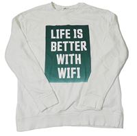 Smetanová mikina s nápisem H&M