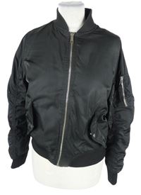 Dámský černý šuťákový zateplený bomber Bershka 