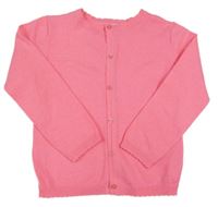 Neonově růžový propínací svetr Primark