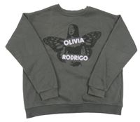 Tmavošedá mikina s Olivia Rodrigo PRIMARK