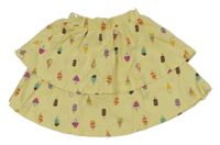 Žlutá vrstvená sukně s nanuky a zmrzlinkami Lily & Dan