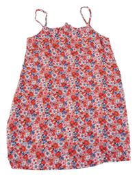 Červené květované lehké šaty Primark