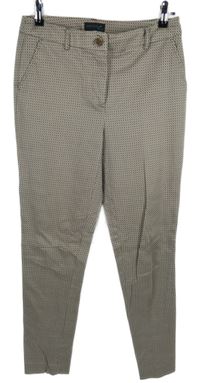 Dámské hnědé vzorované skinny kalhoty Creation L 