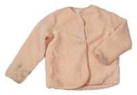 Meruňková huňatá podšitá bunda H&M