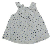 Bílo-modrý puntíkatý top Zara