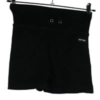 Dámské černé žebrované elastické kraťasy Bo+Tee 