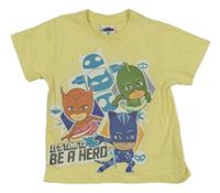 Žluté tričko s PJ MASKS