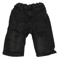 Černé riflové kraťasy s dírami Denim Co.