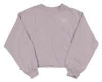 Lila crop mikina s nápisem H&M