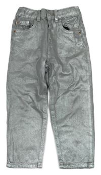 Stříbrné skinny rifle Zara