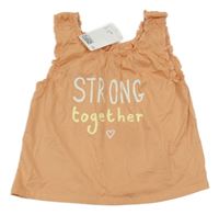 Nové - Oranžový top s nápisem H&M