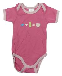 Růžovo-světlerůžové body s dudlíkem a lahvičkou 