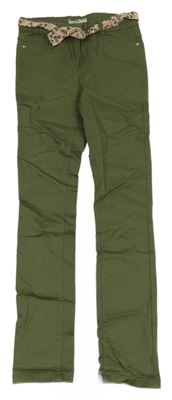 Khaki skinny rifle s páskem TAPE 'A L'OEIL 