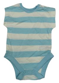 Modro-smetanové pruhované body George
