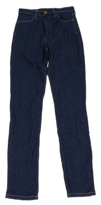 Tmavomodré skinny fit rifle H&M