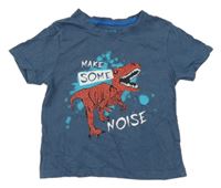 Modrošedé tričko s dinosaurem Jeff&Co.