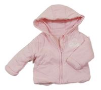 Světlerůžový zateplený kabátek s Minnie a kapucí PRIMARK