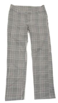 Šedo-černo-růžové kostkované tregíny H&M