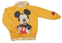 Hořčicová mikina s Mickeym a košilí Disney