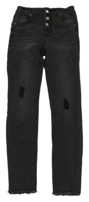 Šedo-černé elastické skinny rifle Page one young