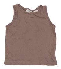 Hnědo-růžový top Zara